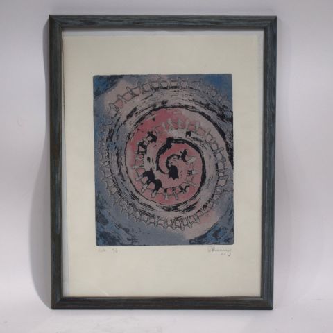 "Spirale humaine : Lithographie signée, datée 01, Épreuve d'Artiste 6/10, 38x28 cm"