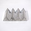Enchères : Lot de 12 porte-couteaux en cristal triangulaires, 8 cm
