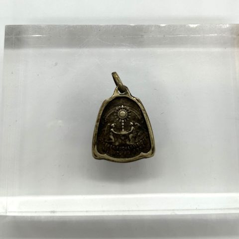 Médaille breloque "Cor Jesu Sacratissimum" Congrès Eucharistique 1924, bronze argenté