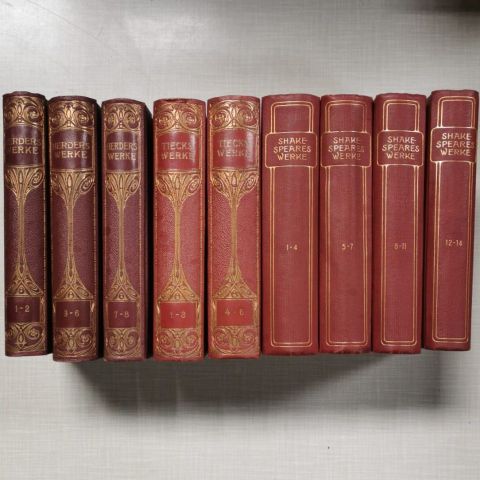 Réunion d'œuvres classiques de la littérature allemande : Goldene Klassiker et Shakespeare