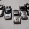 Ensemble de 5 voitures réduites grises en métal 1/18 FERRARI