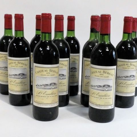 Collection rare de 11 bouteilles du Château BERGAT, Grand Cru Classé de Saint-Émilion