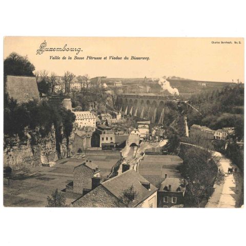 Carte de la vallée de la Petrusse et du viaduc de VDL