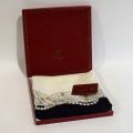 CARTIER, Foulard motif Panthère royale couleur blanc