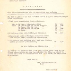 Prix des cotisations membres Volksdeutsche Bewegung, Ortsgruppe Redingen (Tapuscrit 1 page)