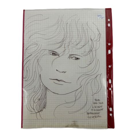 Dessin original dédicacé de Jean-Claude Servais
