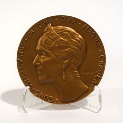 Bronze medal commemorating Fischbach Castle by Charlotte Engels