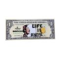 BANKSY x Dismaland, Life is Beautiful, Dismal Dollar Canvas, 2015, Silkscreen