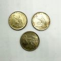 Trois pièces de 500 lires Unité italienne en argent, 1961, 835‰