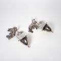 Pair of silver holy water fonts by Antonio Cappelletti, Rome, 19th century, 12.5 cm