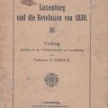 Bücher über die Revolution von 1830 in Luxemburg mit autographer Widmung des Autors