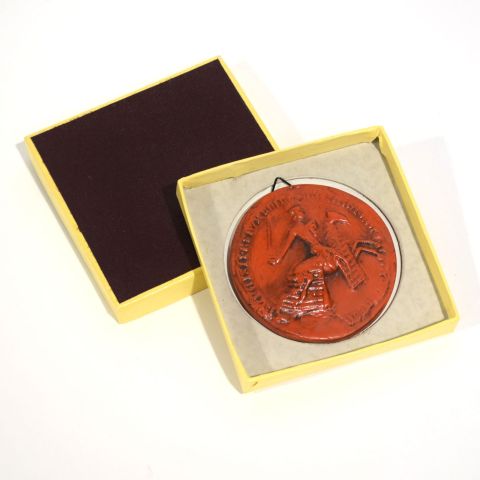 Sceau équestre en résine d'Henri V, Comte de Luxembourg, édition limitée en boîte