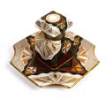 Encrier en porcelaine autrichienne, lignée Alhambra, décor doré, années 30