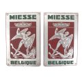 Automiesse metal plates: Saint-Michel terrassant le démon, circa 1970-1980. Good condition