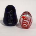 Ensemble de verres décoratifs : œuf Vessières Baccarat, sculpture Kosta Boda