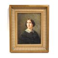 Portrait d'une dame de qualité : huile sur toile du XIXe siècle