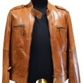 GIOVANNI, Blouson en cuir marron, T44