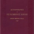 Autobiographie von Herrn Emmanuel Servais - Ausgabe von 1895 in rotem Perkalin.