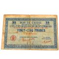 Billet rare de 25 Francs Luxembourg 1919, Série E, très recherché