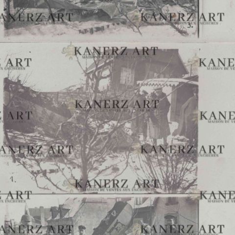 Trois cartes de l'avion français abattu à Differdange en 1917