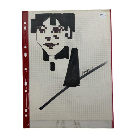 Dessin original dédicacé d'Edmond Baudoin