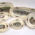 Service en porcelaine Vieux Obernai de Sarreguemines, motifs Alsace, complet