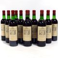 Ensemble de 12 bouteilles du Château Citrans, Haut-Médoc, millésime 1979
