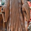 (SCULPTURE/RELIGIOSA) Religious saint in carved wood, XVIIIth century