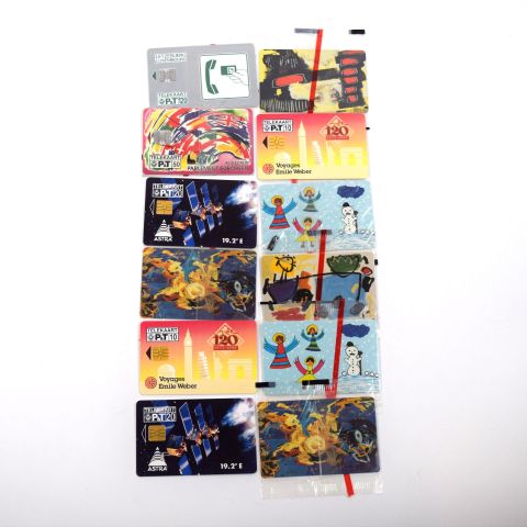 Collection de cartes téléphoniques 1994 avec multiples exemplaires et références détaillées