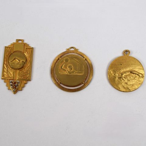 Médailles d'or en natation et water-polo aux compétitions FLNS des années 60