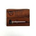 Elegantes Flaschenthermometer in einem edlen Holzetui