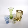 Vase Daum Nancy en cristal jaune, style Art Déco, vers 1950