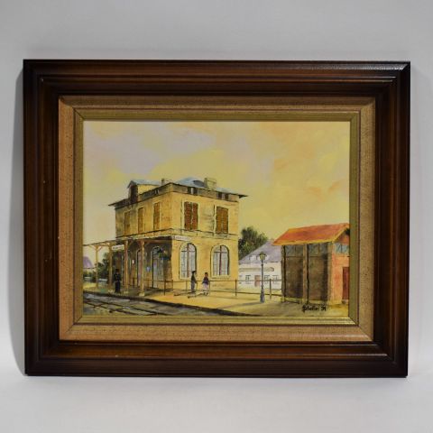 "Gare de Noertrange : Œuvre signée de Josy Scholtes datée de 1991"