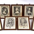 Set of 9 engravings of portraits of sovereigns of the United Provinces