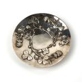 Coupelle Christofle décor fleurs trèfle, Diamètre 13,2 cm