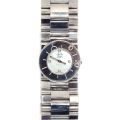 Dinh Van watch in steel, mother-of-pearl dial and 4 diamonds, Cible collection