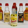 Meeting of 6 old mignonettes: Grappa Fullsarti, Ten grappa, VOV liqore, Fernet superiore, Gran loqore Benevento,