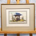 Watercolor signed by Félix Corrent: The old Schwebsingen wine press