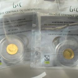 Réunion rare de 2 pièces en or 999 1/10 oz, édition limitée
