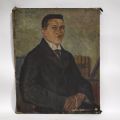 Portrait autographié de Jean JACOBY datant de la 1ère Guerre Mondiale, 78 x 62 cm