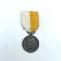 Unionis Musicae Medaille: "Te deum Laudamus" aus versilberter Bronze, Durchmesser 36 mm