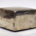 Silver square cigarette box