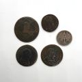 Collection of Austrian coins featuring Francis I and Franz Joseph I