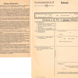 Documents historiques de l'occupation : Contrat de travail et document administratif