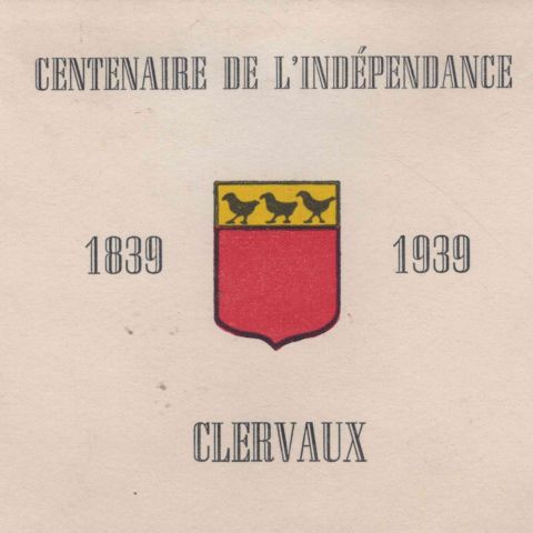 Invitation officielle : Fête du centenaire de l'Indépendance à Clervaux, 1939