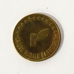 Jeton 1 Strong Euro Pays des 3 frontières - Caisse Raiffeisen, Diamètre 23mm