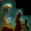 The Pillars of Creation: Iconic Hubble photograph of the Eagle Nebula