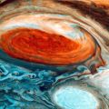 (NASA. JUPITER. RED SPOT. VOYAGER I) Exceptionnelle photographie du grand "Red Spot"