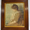 Tableau de l'école de l'Europe de l'Est du XIXe siècle, Femme assise, 1887