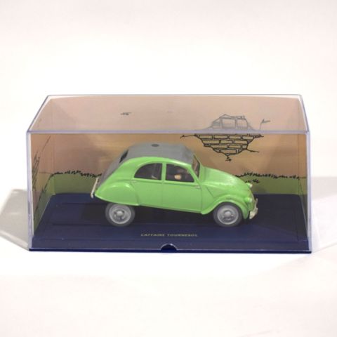 Figurine 2 CV Tintin "L'affaire Tournesol" en métal, certificat inclus